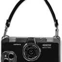 Classic Emily in Paris Phone Case,2023 New Vintage Camera Design Case That Looks Like a Camera,for iPhone 14 Camera Phone Leather Bracelet Sling Cover case (Black, for iPhone 15 Plus)