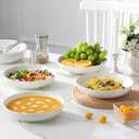 MALACASA 8.85" Large Pasta Bowls, 42 OZ White Salad Bowls Soup Bowls, Porcelain Serving Bowls Set of 6, Large Kitchen Bowl Plates Pasta Plates, Microwave & Dishwasher Safe, Series REGULAR