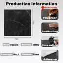 NUFLR Peel and Stick Floor Tile Waterproof, Black Marble Vinyl Flooring, Peel and Stick Flooring Durable for Update Bathroom Kitchen Basement Toilet11.8x11.8In, 10 PCS