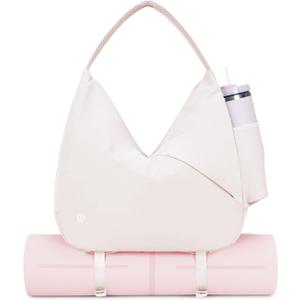 Ceneda Large Gym Bag for Women with Hidden Yoga Mat Holder & Shoe Compartment & Wet Pocket, Sports Duffle Bag for Travel (Beige)