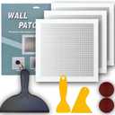 Drywall Repair Kit, 3 Pcs, 12x12in Self-Adhesive Patch with Sandpapers and Scrapers, Quick Fix for Large Holes, Cracks, Ceiling, Bathroom Wall Damage