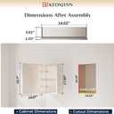 Keonjinn Small Medicine Cabinet Mirror 14" x 18", Assembly Needed, Brushed Nickel Medicine Cabinet with Mirror, Beveled Framed, Stepless Adjustable Shelf, One Shelf Only, Wall-Mounted or Recessed