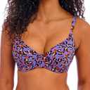Freya Women's Santiago Nights Underwire Plunge Bikini Top (28E, Leopard)
