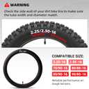 AR-PRO 2.25/2.50-16 Dirt Bike Inner Tubes with TR4 Straight Valve, 70/90-16 Heavy Duty Off-Road Motorcycle Inner Tubes, Compatible with Honda CRF 80F/XR 80/XR 80R and More (1-Pack)