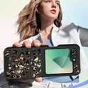 Buleens for Samsung Galaxy Z Flip 6 Case - with Ring Stand & Camera Cover Aesthetic Cute Designed for Women Girls Girly Cool Brown Leopard Teens for Galaxy Z Flip 6 Phone Case Compatible with Magsafe