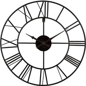 La Crosse Clock 404-3451 20 Inch Metal Tower Analog Wall Clock with Roman Numbers