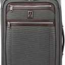 Travelpro Platinum Elite Softside Expandable Carry on Luggage, 2 Wheel Upright Suitcase, USB Port, Men and Women, Vintage Grey, Carry On 22-Inch