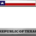 Republic of Texas Metal License Plate Frame Tag Holder Auto Accessory Zinc