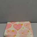 Artoid Mode Polka Dot Golden Heart Love Placemats Set of 4, 12x18 Inch Anniversary Table Mats for Party Kitchen Dining Decoration