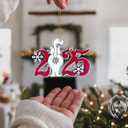 7 x Cat Christmas Ornament  2025 Cat Christmas Tree Hanging Ornament - Cute Wooden Kitten Tree Decoration with Snowflakes & Paw Prints for Kitten Lovers, Pet Owner Christmas Dcor