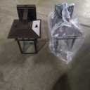 Outdoor Lighting Fixtures Wall Mount, Dusk to Dawn Exterior Wall Sconces Set of Two, Brown Outdoor Porch Lights with Seeded Glass for Garage Front Door House (10.2 inches (with sensor))