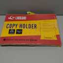 Desktop Document Holder Stand with 7 Adjustable Positions, Black Metal File Organizer Management Copyholder for Typing Speech Reading A4 Letter Music Book Tablet Office, with Paper Clip and Line Guide