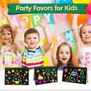 ZMLM 16 Pack Scratch Art Party Favors: Birthday Party Favors for Kids 4-8, Bulk Rainbow Scratch Notebook Paper Pads, Goodie Bags Stuffers Girls Boys Classroom Gifts Crafts Toys Easter Basket Stuffers
