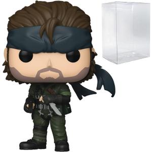 POP Games: Metal Gear Solid - Naked Snake Funko Vinyl Figure (Bundled with Compatible Box Protector Case), Multicolored, 3.75 inches