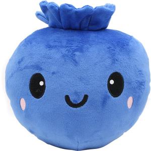 7.8inch Blueberry Plush Toy Soft Stuffed Berry Doll Smiling Fruit Plushies Educational Toy