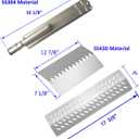 4pcs 16516 Stainless Steel Burners for Bull Grill Replacement Parts + 4pcs 16631 Flame Tamer Flavor Bar + 3pcs 16520 Heat Plate Shield Set,Fits for Bull, Lion, Cal Flame 4 Burner Gas Grills