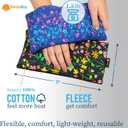 SunnyBay Small Microwave Heating Pad, Microwavable Versatile Cold/Heated Neck and Shoulder Wrap for Back Pain and More, Moist Heat Cotton-Fleece Pad, 6x11 Inches, Lilac and Green Flowers, Pack of 2