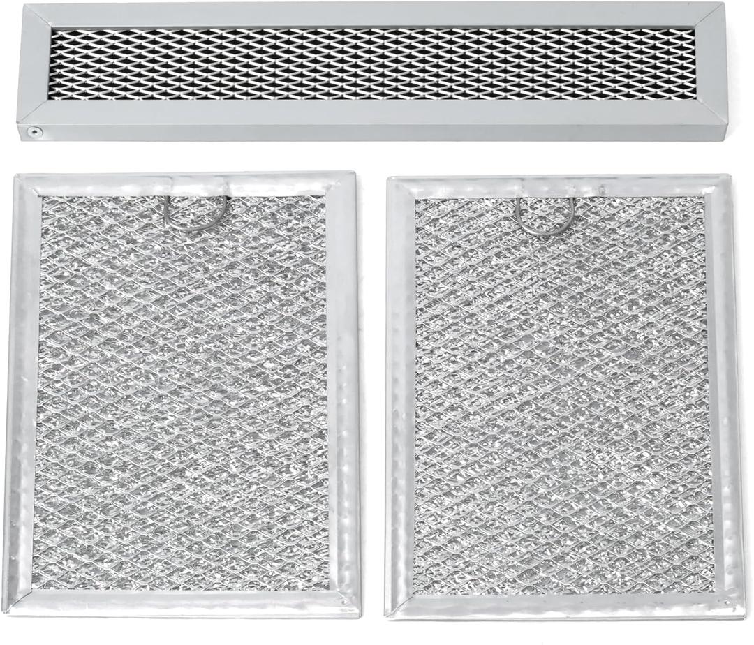 3Pcs Microwave Grease and Charcoal Filter Set Compatible with GE PVM9005SJ1SS PVM9005SJ2SS PVM9005SJ3SS PVM9005SJ4SS PVM9005SJ5SS