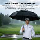Golf Umbrella Large 54/62/68/72 Inch, Extra Large Oversize Double Canopy Vented Windproof Waterproof Umbrella, Automatic Open Golf Umbrella for Men and Women and Family