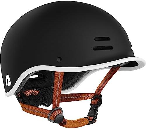 Retrospec Remi Adult Bike Helmet for Men & Women - Bicycle Helmet for Commuting, Road Biking, Skating with Adjustable Dial Medium, Black
