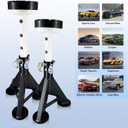 HKTE Low Profile Jack Stands, 8000 lb Each, Locking Pins, 2 Pack