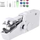 Handheld Sewing Machine, Portable Mini Hand Held Sewing Machine Cordless Electric Stitching Device, DIY Hand Sewer Machine for Household, Travel (Does Not Include A Battery)
