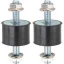 PATIKIL M8 30x15mm Rubber Isolator Mounts, 4 Pcs Rubber Studs Shock Absorber Anti-Vibration Isolation Damping Mounts with Lock Nuts for Motor, Air Compressor, Engines (61mm Height)