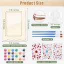 Fovths 24 Pcs Wooden Picture Frames, 7.5" x 5.5" Unfinished Wood Photo Frames with Stand, DIY Wooden Craft Frame with Stickers Painting Tools for Craft Paint and Decorate, Tabletop Display