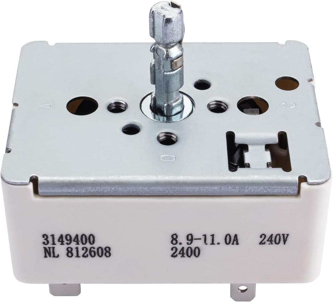 SuperDi 3149400 3148954 WP3149400 3148953 Infinite Range Switch Fits for Whirlpool Am-Ana Range Switch Stove Parts 9148953, 311859, 310180, PS11740783, WP3149400VP, ES9400, 3149404, 812608