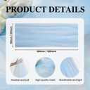 Artoid Mode Dusty Blue Gauze Table Runner 120 Inch 10FT, Seasonal Sheer Kitchen Dining Holiday Wedding Birthday Baby Shower Table Decor for Home Party