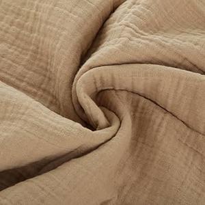 Queen Sheet Set Cotton Bed Sheets Gauze 4 Pcs Grey Queen Sheets Set 16" Deep Pocket Sheet & Pillowcase Sets Boho Muslin Queen Sheets Soft Queen Bedding Sets for All Season