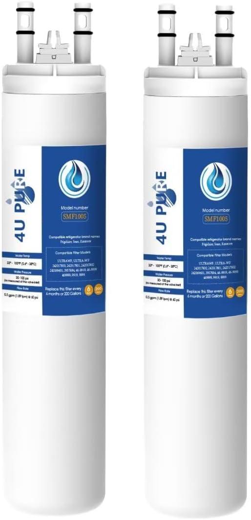 Replacement for Frigidaire ULTRAWF, Pure Source Ultra, Kenmore 9999, 469999, 46-9999, A0094E28261 Refrigerator Water Filter - 2 PC (Height 11 inches)