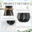 Qinyoung 2 Pcs Cemetery Vase for Grave with Metal Spikes Headstones Memorial Flower Holder Durable Plastic Grave Vases Outdoor Cemetery Decoration for Memorial Gifts Loss of Loved One(Black) 9''