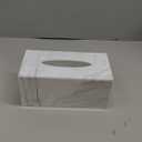 Tissue Box Cover, Marbled Acrylic Tissue Box Holder Rectangle Handmade Facial Tissue Holder Napkin Dispenser for Bathroom Kitchen Bedroom Home Office (Marbled, 9.85" L x 5.1" W x 4.5" H)