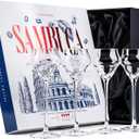 GLASSIQUE CADEAU Crystal Sambuca, Cordial, Digestive Glasses with Long Stem for Sipping After Dinner Drinks | Set of 4 | 3 oz Tall Stemmed Liquor Glassware for Aperitif, Amaro, Liqueur, Spirits