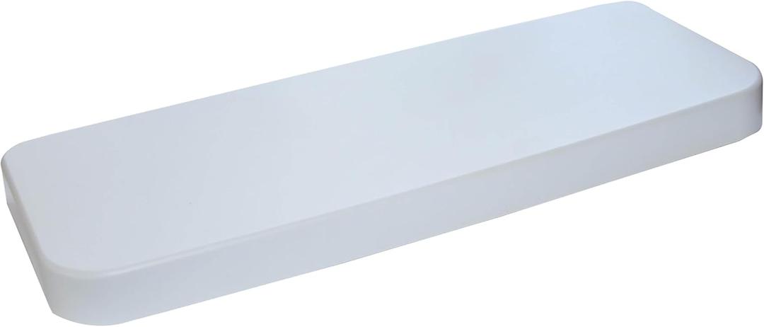 Replacement Toilet Tank Lid - Universal Fit - White Plastic - Inside Dimensions: 19-1/4" x 7-1/2" - Made in USA