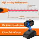 GARCARE 20V Cordless Pole Hedge Trimmer with 18" Dual Action Blades