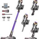 Cordless Vacuum Cleaner 55Kpa/650W/70Mins,1.8L Self Standing Stick Vacuum,Upgraded Vacuum Cordless with Hurricane Mode,Touch Screen,Anti-Tangle Wireless Vacuum,Vacuum Cleaners for Home/Pet Hair/Carpet (Purple)