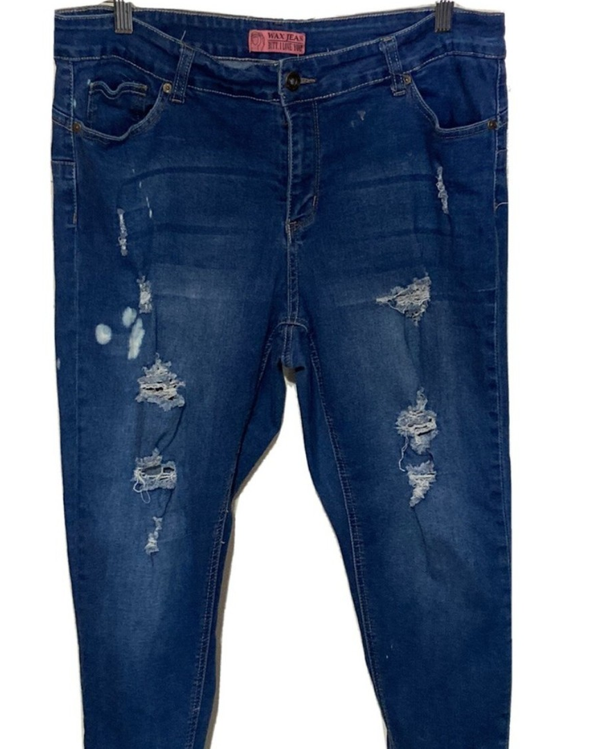 WAX JEAN Women's Butt I Love You Push-Up Destructed Modal, Medium, 18