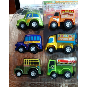 Funcorn Toys Pull Back Cars, 12 Pack Mini Plastic Vehicles Speed Street Car