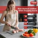 Titanium Cutting Board Set of 3,100% Pure Titanium Cutting Boards for Kitchen, Double Sided Non Toxic Cutting Board, Ideal Charcuterie & Chopping for Meat, Hygiene Durable DishwashrS+M+L)