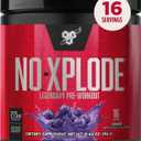 BSN N.O.-XPLODE Pre Workout Powder, Energy Supplement for Men and Women with Creatine and Beta-Alanine, Grape, 16 Servings, 0.65 Pound (Packaging May Vary) (EXP 10/22/27)