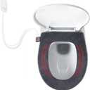 Hudson Comfort Heated Toilet Seat Cover  USB Powered Toilet Seat Warmer  Adjustable Temperature Levels Toilet Seat Cover with Soft Plush Fabric  Hand Wash and Easy Installation (Elongated)