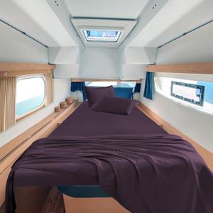 JS Sanders Collection 100% Egyptian Cotton Universal V Berth 4 Piece The Best Boat V Berth Bedding Fits mattresses up to 8 Depth Sheet Set - 600 TC Plum JS Sanders Collection 100% Egyptian Cotton Universal V Berth 4 Piece The Best Boat V Berth Bedding Fits mattresses up to 8 Depth Sheet Set - 600 TC Plum