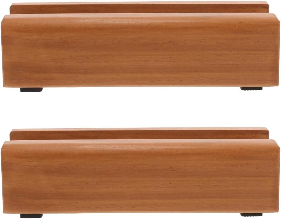 Uonlytech Mirrors 2pcs Picture Frame Wooden Fixed pad Full Length Mirror Stand Holder Floor Mirror Stand Holder only Support Frame Frame Full-Length Mirror Base Wood Floor Mirror Base, As Shownx2pcs