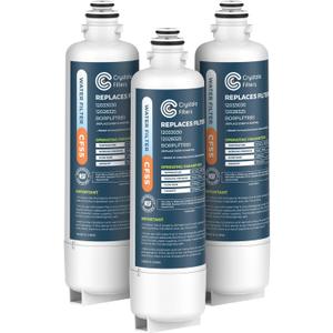 Crystala Filters BORPLFTR50 Replacement for Bosch Ultra Clarity Pro Water Filter, Compatible 12033030,11025825,12028325,BORPLFTR55,WFC100MF,WFS200MF(3 Pack)