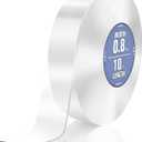 2 x Double Sided Tape Heavy Duty, Clear Nano Tape, 0.8'' x 120'' Two Sided Mounting Adhesive for Walls Posters Carpet, Removable Space Gel Strip, 1/12" Thick