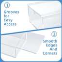 Acrylic Mahjong Case, Mahjong Storage Box for 1.2"0.9"0.5" Mini Size Mahjong Tiles, Transparent Mahjong Tile Display Box for 160 Tiles (Mahjong Case Only)
