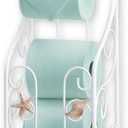 Collections Etc Shell Toilet Paper Holder and Stand with Scrolling Deisng- Bathroom Décor