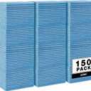 AIDEA Microfiber Cleaning Cloth Blue,150PK, Shop Rags, Microfiber Towels for Cars, Dusting Cloth Lint Free Rags, Absorbent Towels for SUVs, House, Kitchen, Mechanic, Workshops, 12"12"